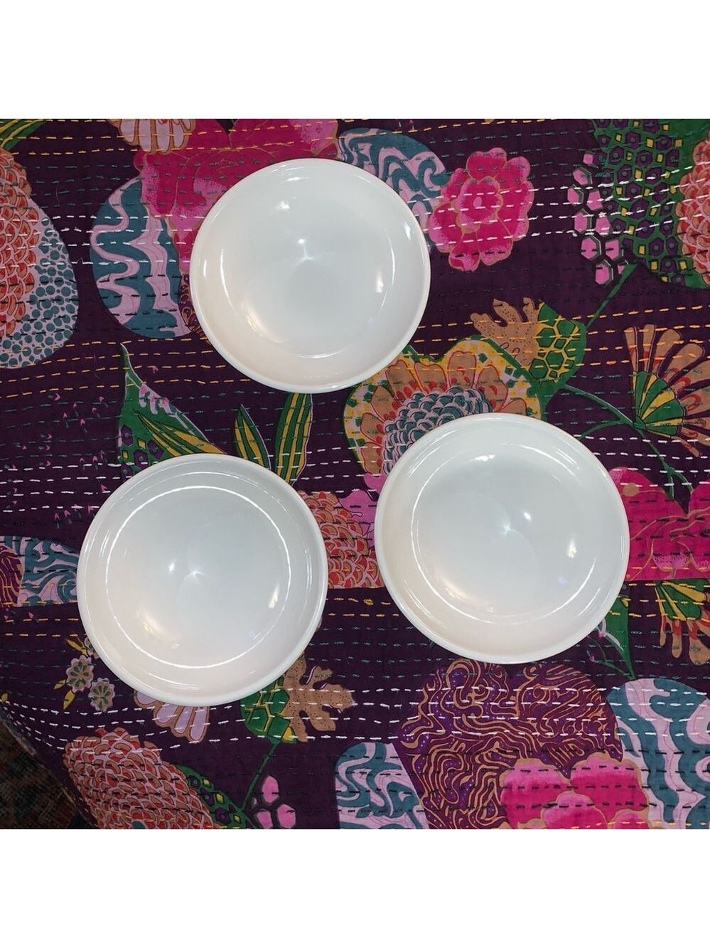 Emile Henry Bowls, White, 6” by 2 “ high